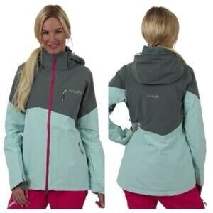 Columbia Sportswear Coat Womens Jacket Green Lined Full Zip, Size L